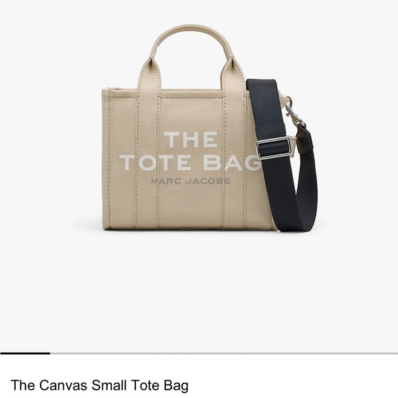 Marc Jacobs Cream Tote Bag with Textured Fabric and...